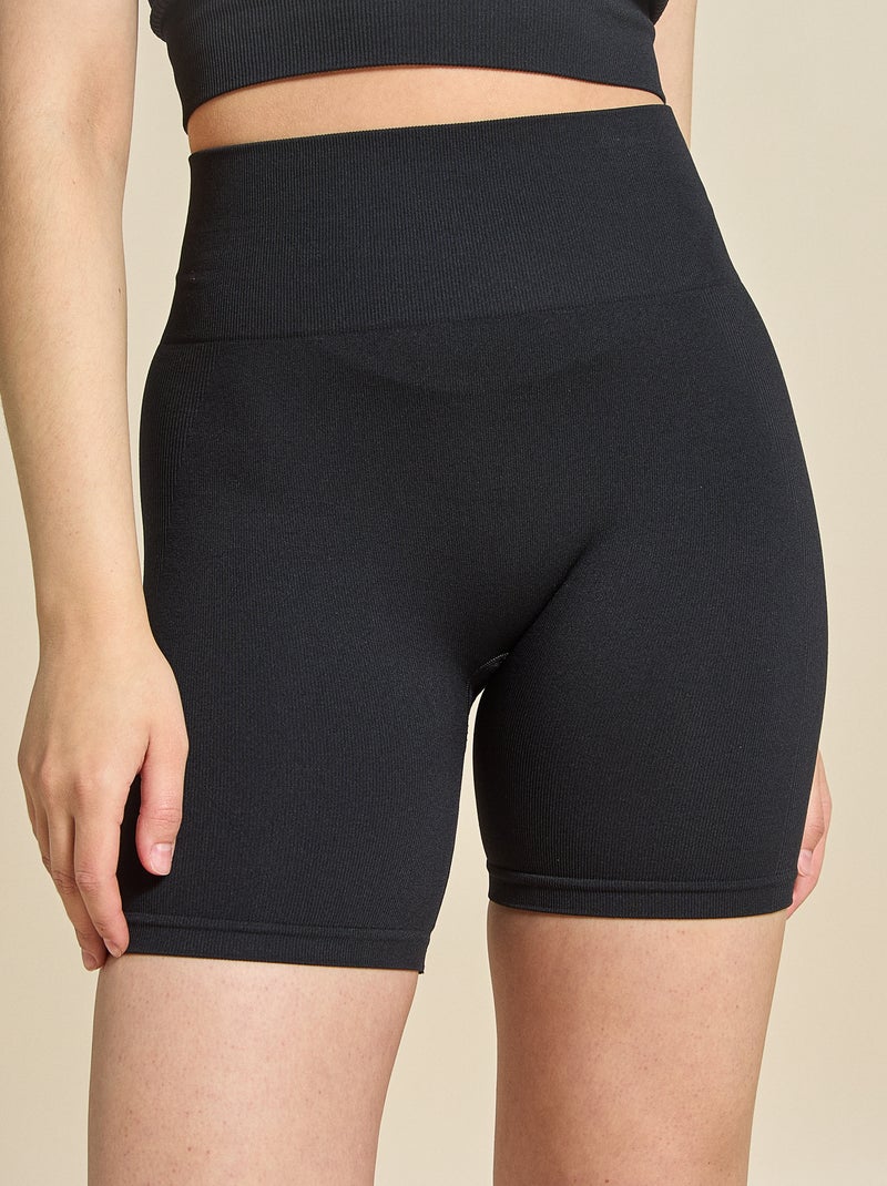 Short de ciclismo desportivo sem costuras - (ekstract) Preto - Kiabi