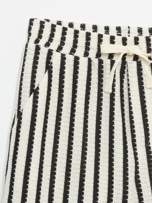 Short de croché às riscas - Kiabi