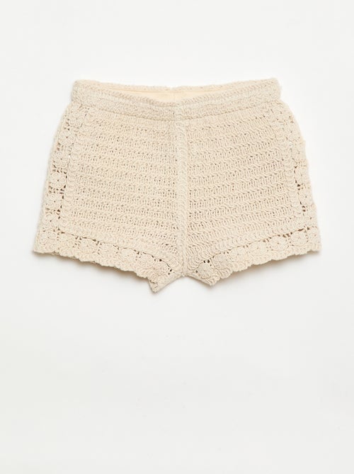 Short de croché liso - Kiabi