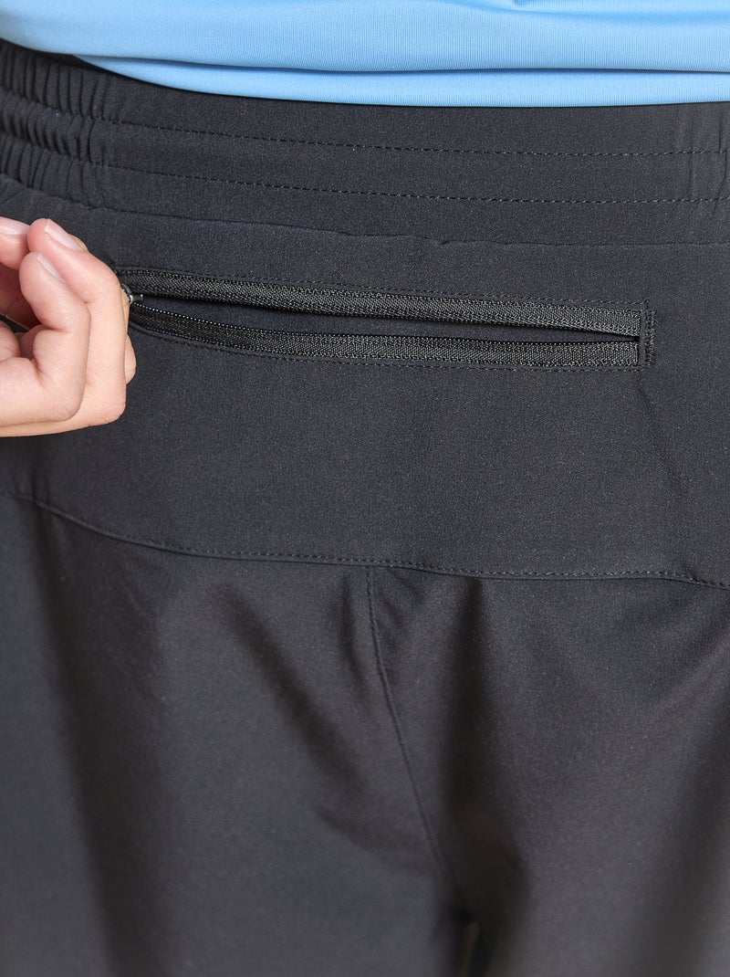 Short de desporto 2 em 1 - (ekstract) Preto - Kiabi