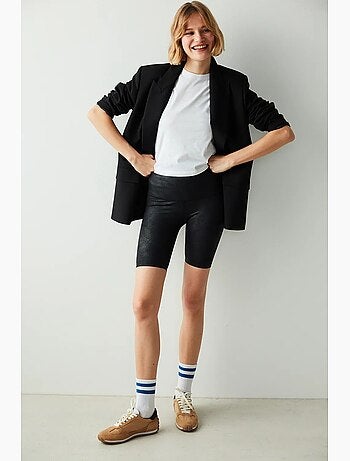 Short de desporto ciclista efeito pele penti
