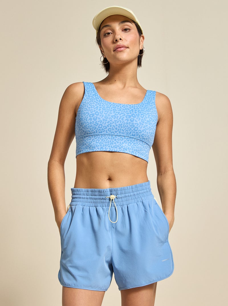 Short de desporto color block - (ekstract) Azul - Kiabi