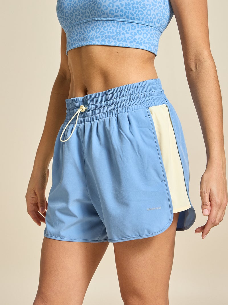Short de desporto color block - (ekstract) Azul - Kiabi