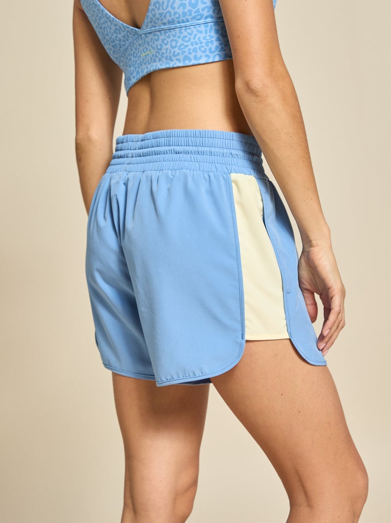 Short de desporto color block - (ekstract) Azul - Kiabi