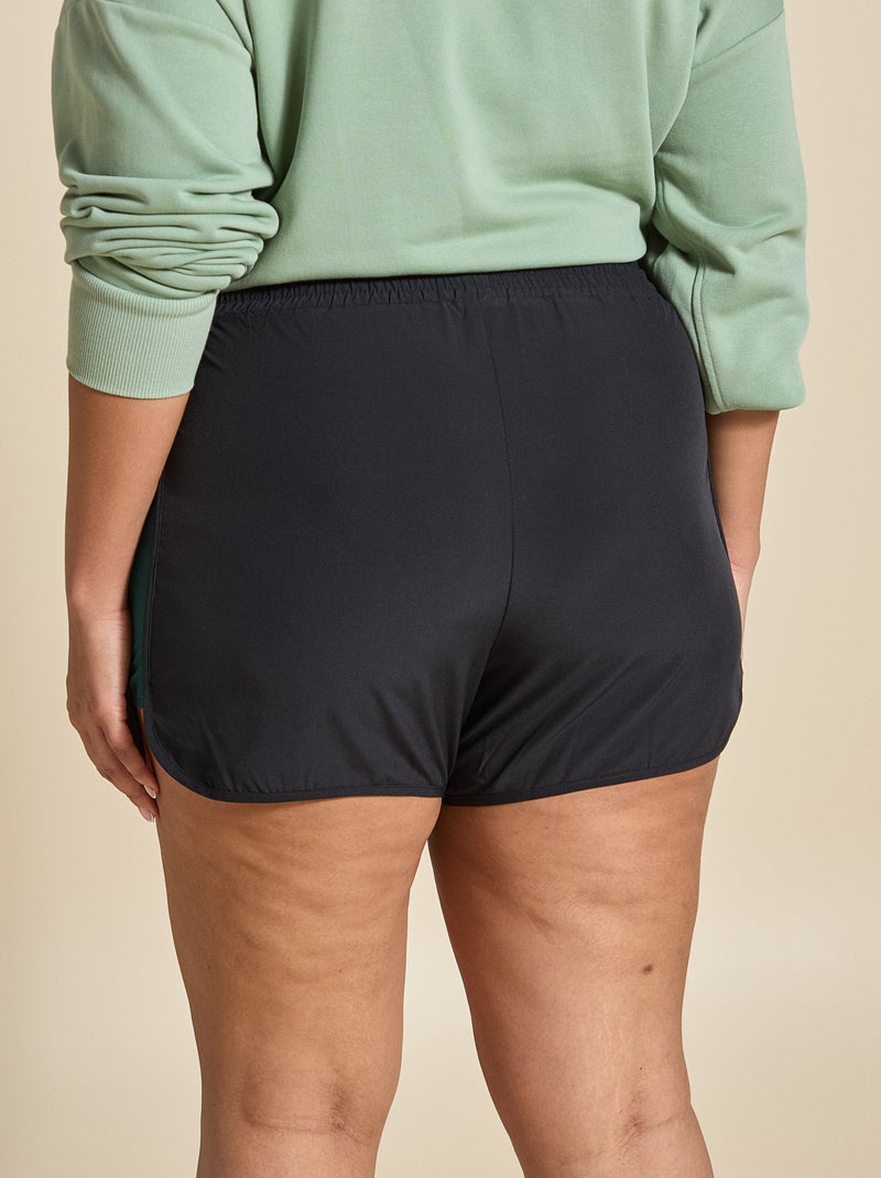 Short de desporto color block - (ekstract) Preto - Kiabi