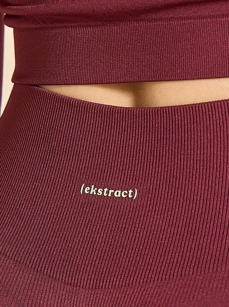 Short de desporto modelador - (ekstract) Bordeaux - Kiabi
