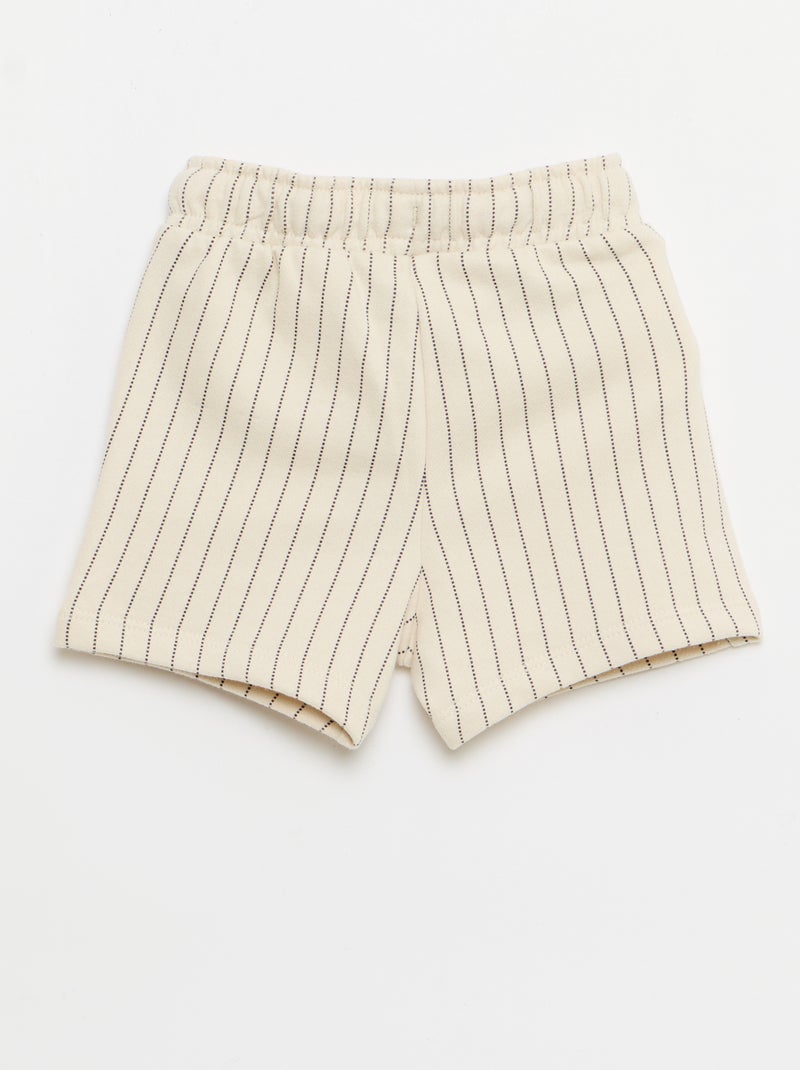 Short de french terry 'Disney' Bege - Kiabi