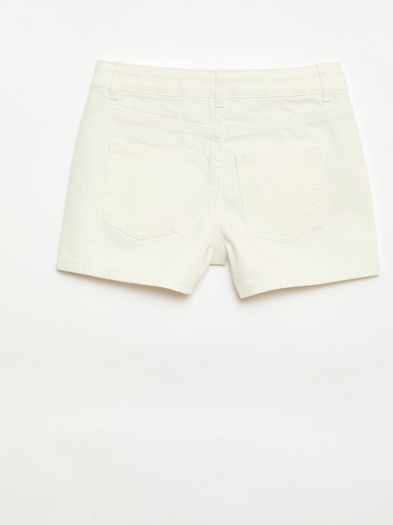 Short de ganga de cintura alta Branco - Kiabi