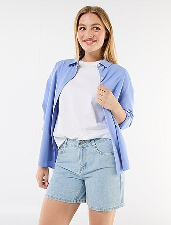 Short de ganga de cintura subida