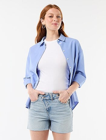 Short de ganga de cintura subida