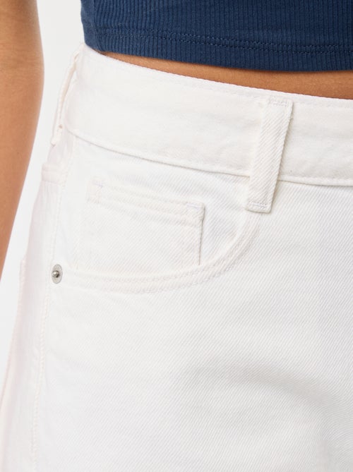 Short de ganga de cintura subida - Kiabi