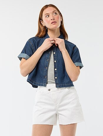 Short de ganga de cintura subida