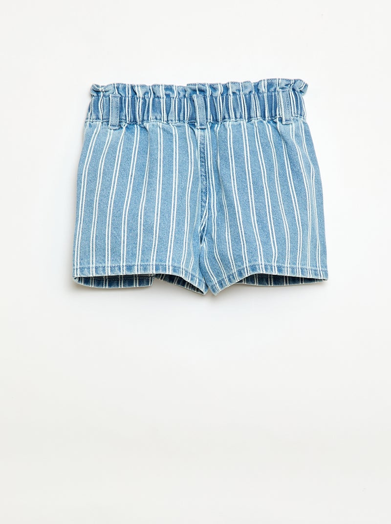 Short de ganga paper bag Azul - Kiabi