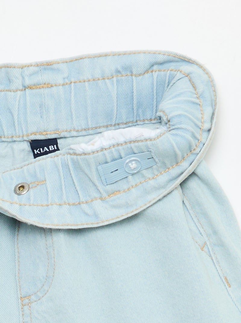Short de ganga paper bag Azul - Kiabi