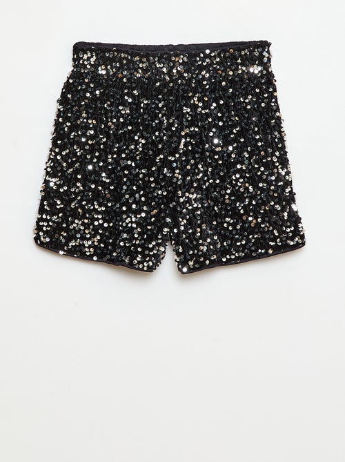 Short de lantejoulas liso - Kiabi