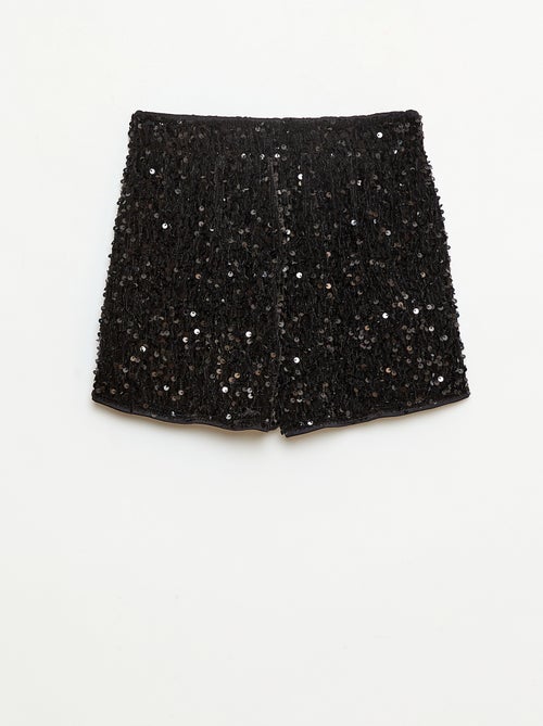 Short de lantejoulas liso - Kiabi
