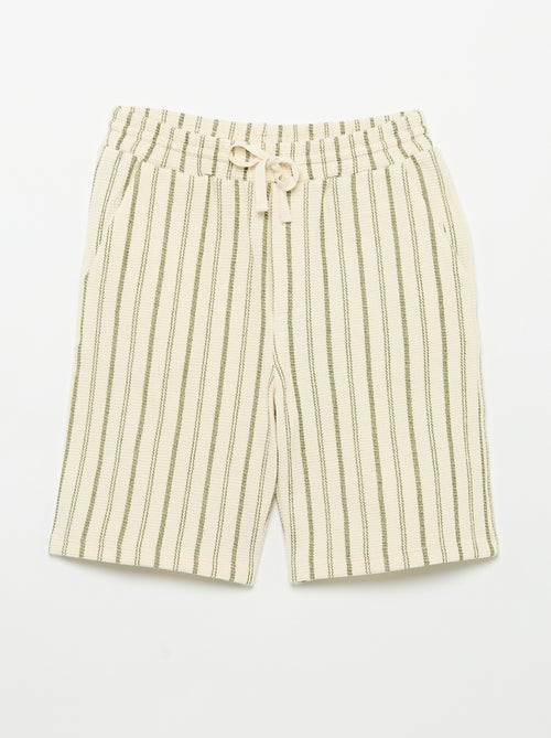 Short de malha às riscas - Kiabi