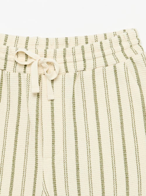 Short de malha às riscas - Kiabi