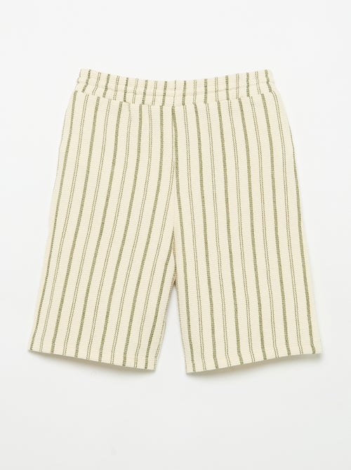 Short de malha às riscas - Kiabi
