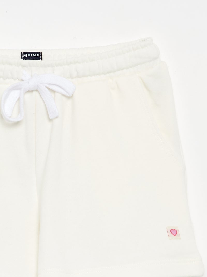 Short de moletão com bolsos Rosa - Kiabi
