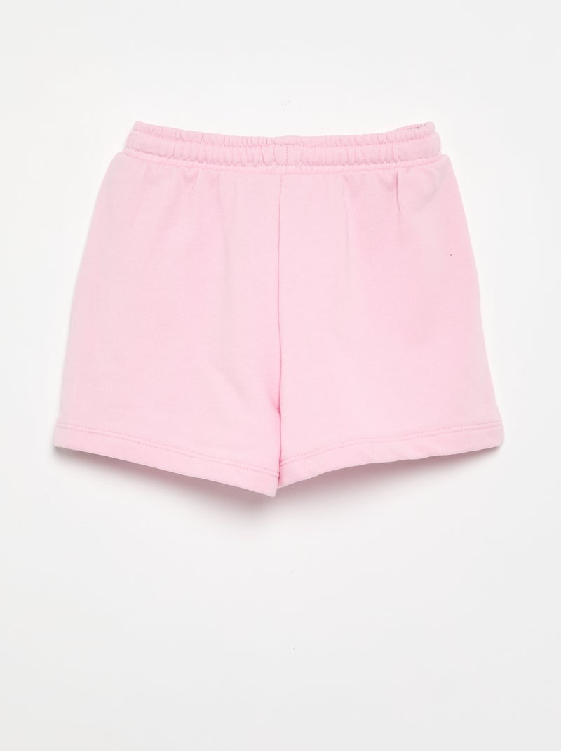 Short de moletão com bolsos Rosa - Kiabi