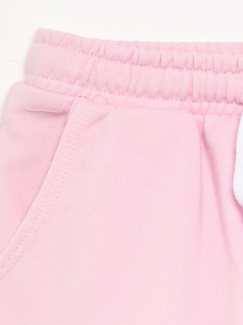 Short de moletão com bolsos Rosa - Kiabi