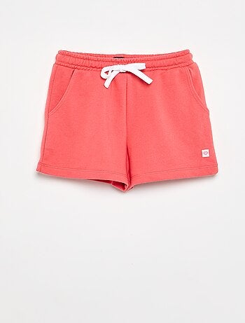 Short de moletão com bolsos