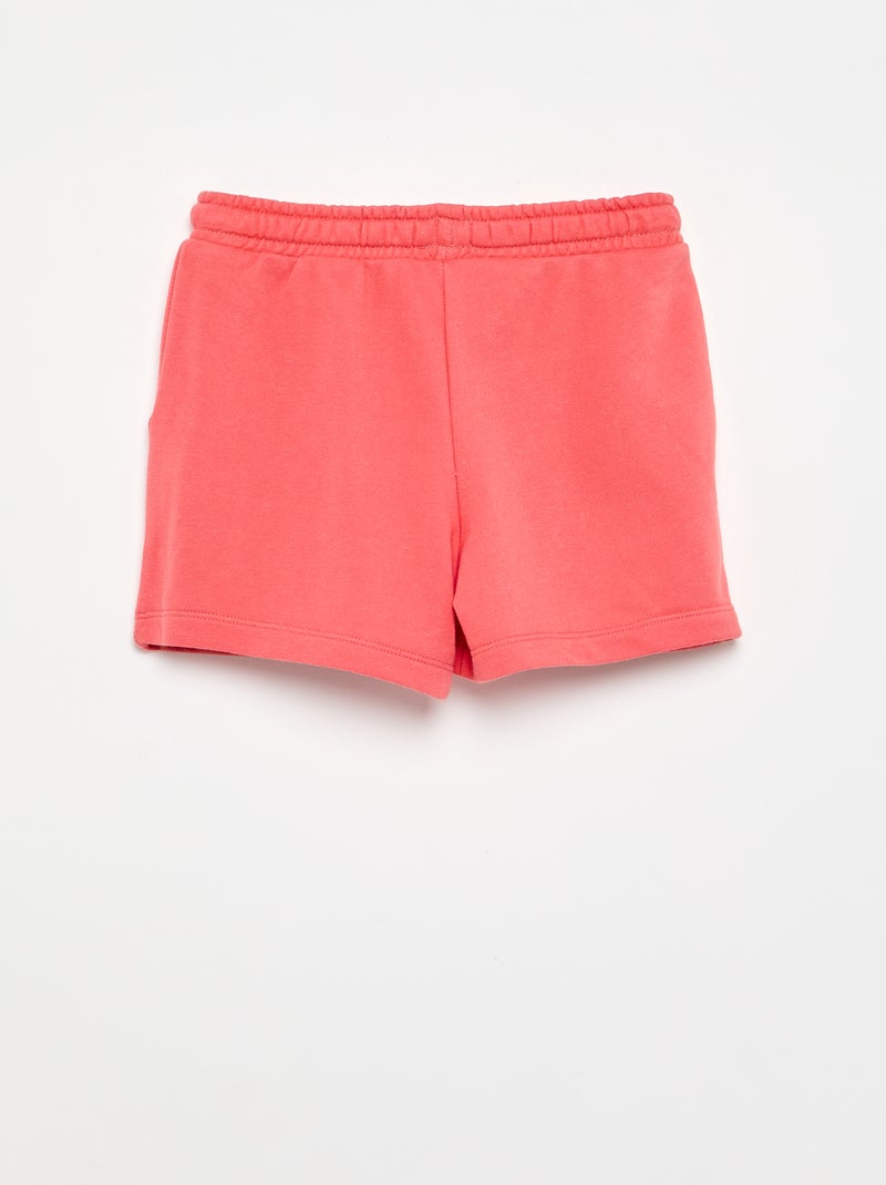 Short de moletão com bolsos Rosa - Kiabi
