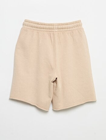 Short de moletão leve estampado