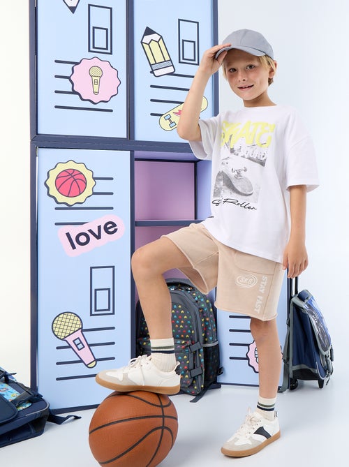 Short de moletão leve estampado - Kiabi Short de moletão leve estampado - Kiabi
