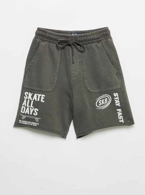 Short de moletão leve estampado - Kiabi