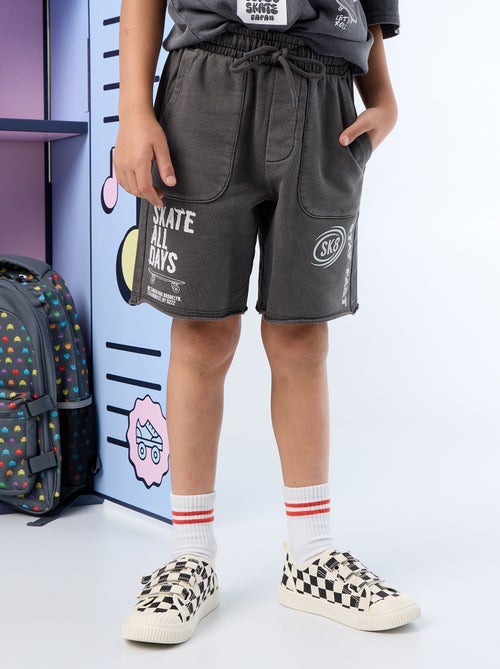 Short de moletão leve estampado - Kiabi
