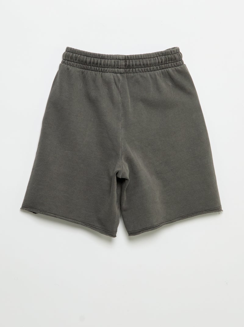 Short de moletão leve estampado Cinza - Kiabi