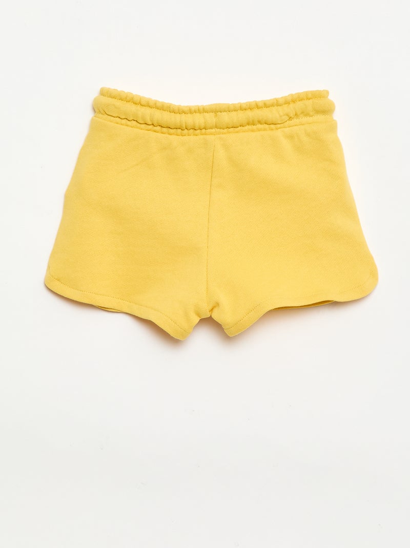 Short de moletão leve liso Amarelo - Kiabi