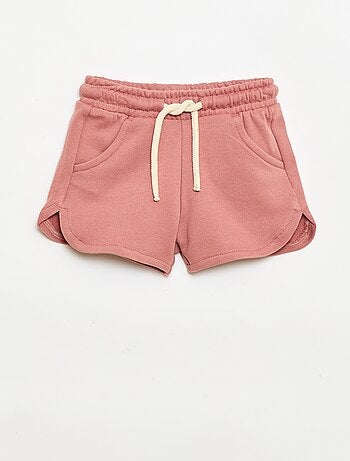 Short de moletão leve liso