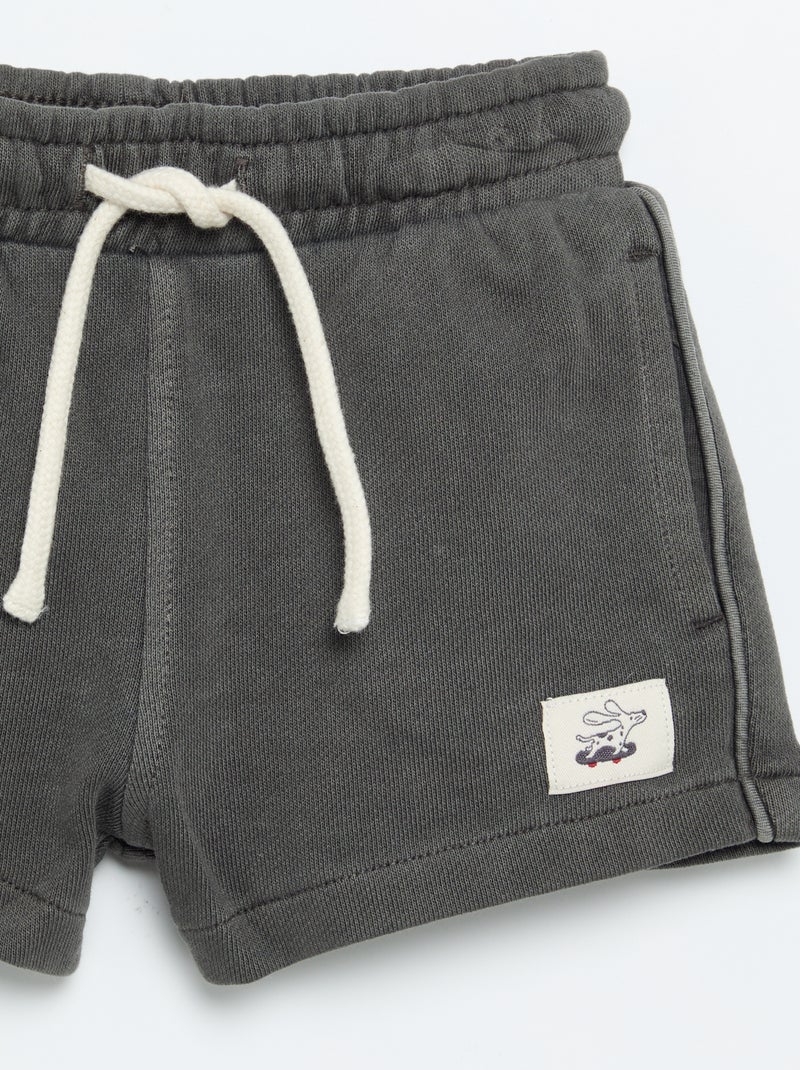 Short de moletão não cardado Branco - Kiabi