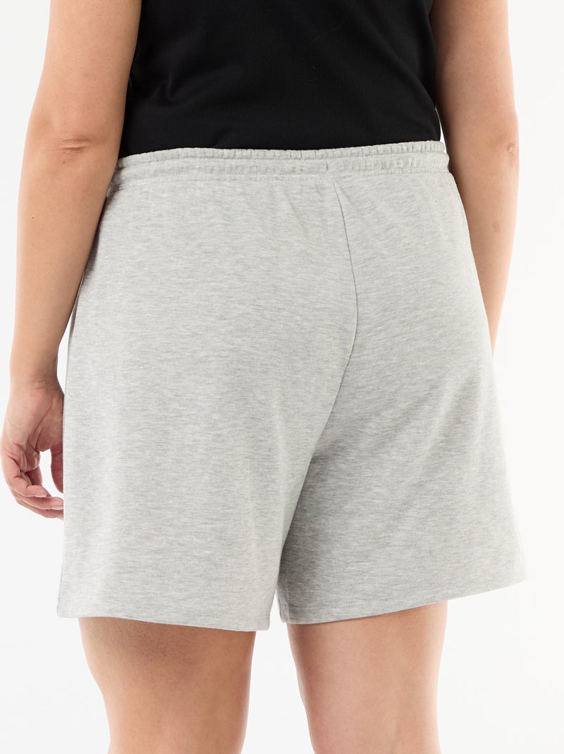 Short de moletom leve liso Cinza - Kiabi