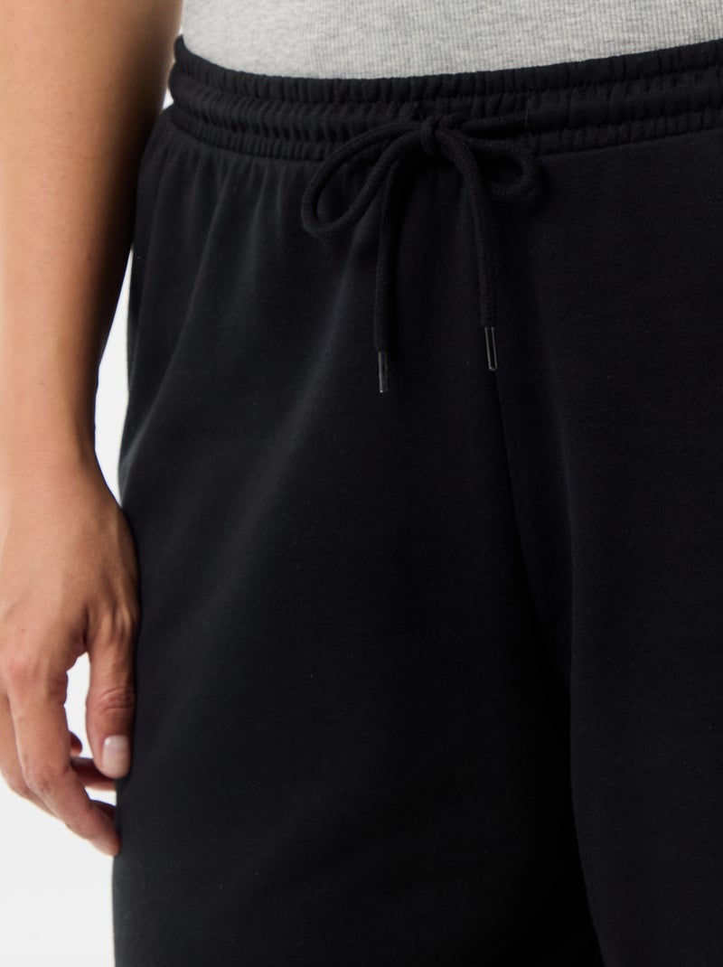 Short de moletom leve liso Preto - Kiabi