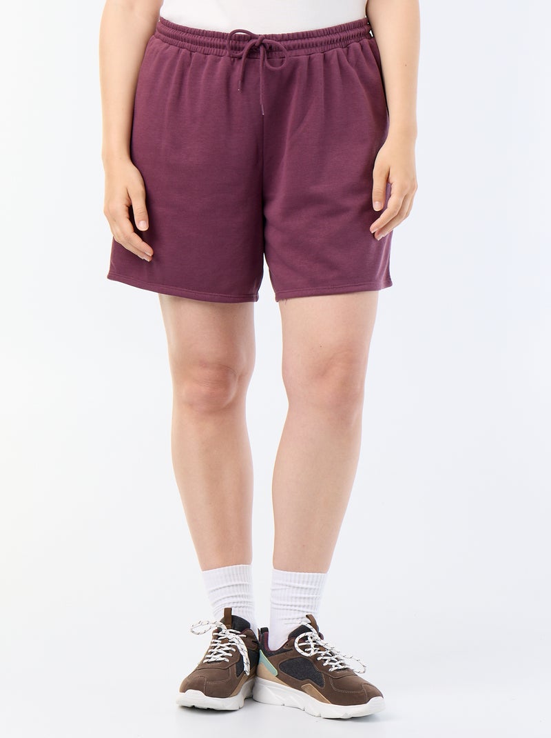 Short de moletom leve liso Violeta - Kiabi