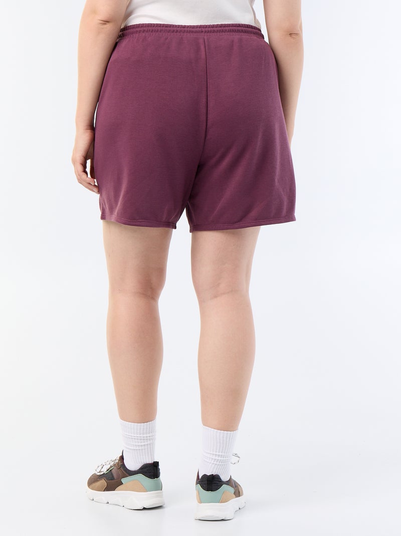 Short de moletom leve liso Violeta - Kiabi