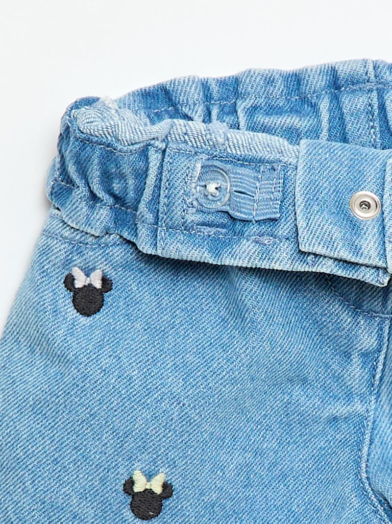 Short \'Disney\' em ganga bordado Azul - Kiabi