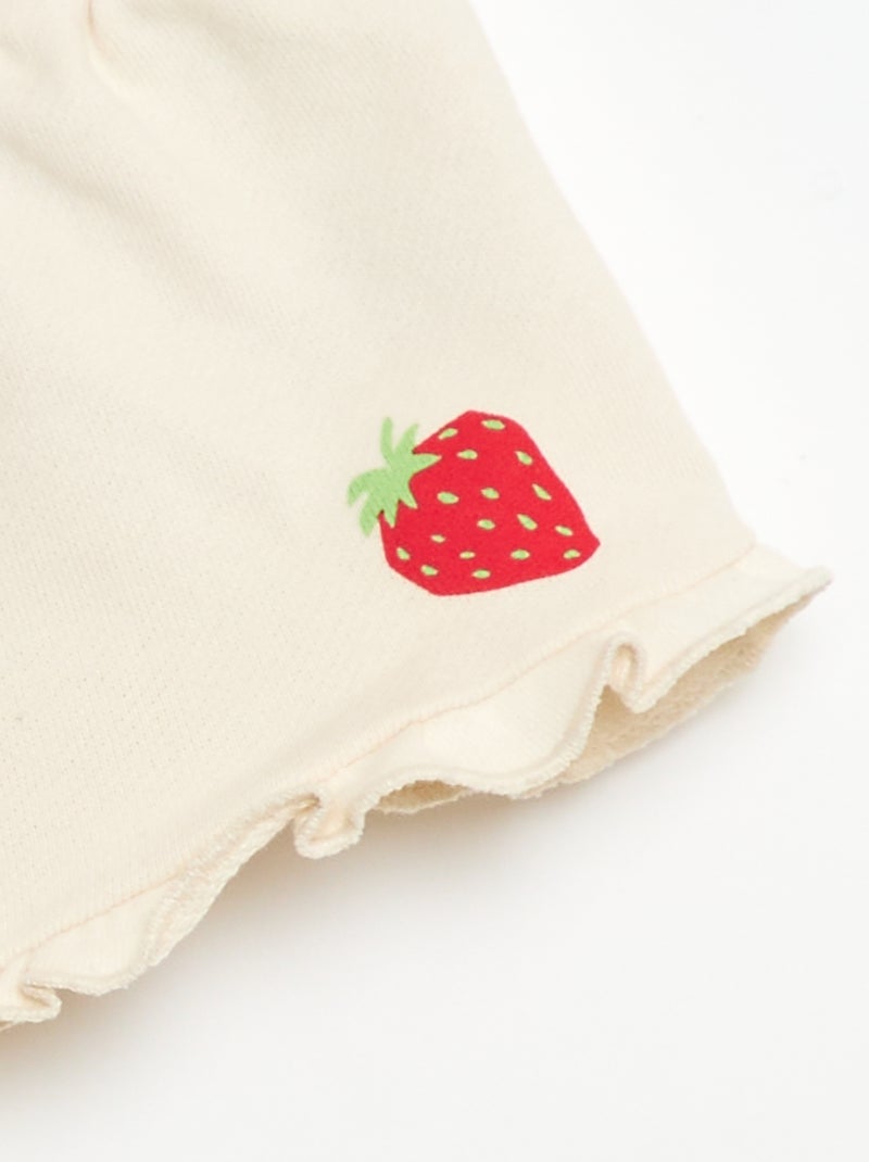 Short em jersey estampado Branco - Kiabi