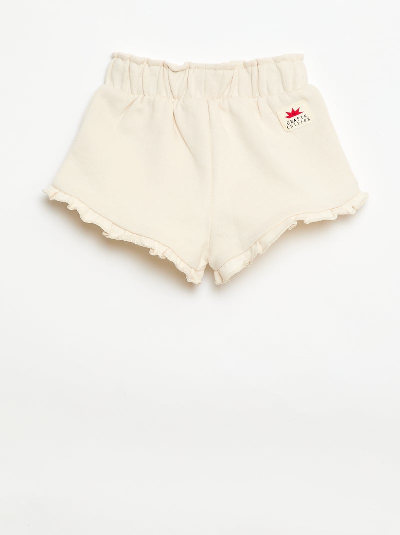 Short em jersey estampado Branco - Kiabi