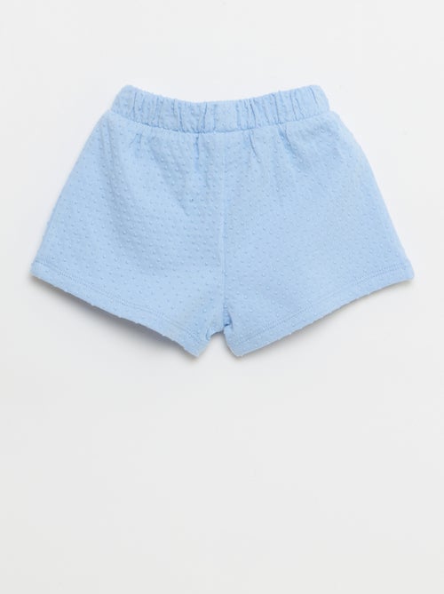 Short em malha jacquard liso com laço fantasia - Kiabi