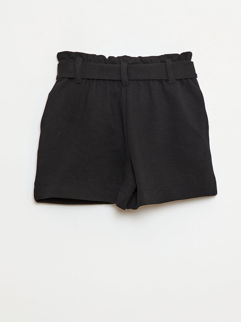 Short em milano com cinto Preto - Kiabi