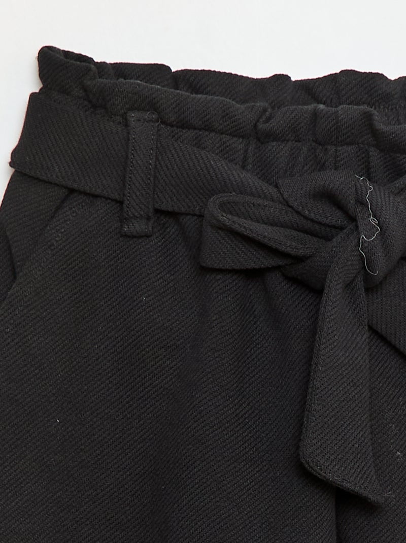Short em milano com cinto Preto - Kiabi