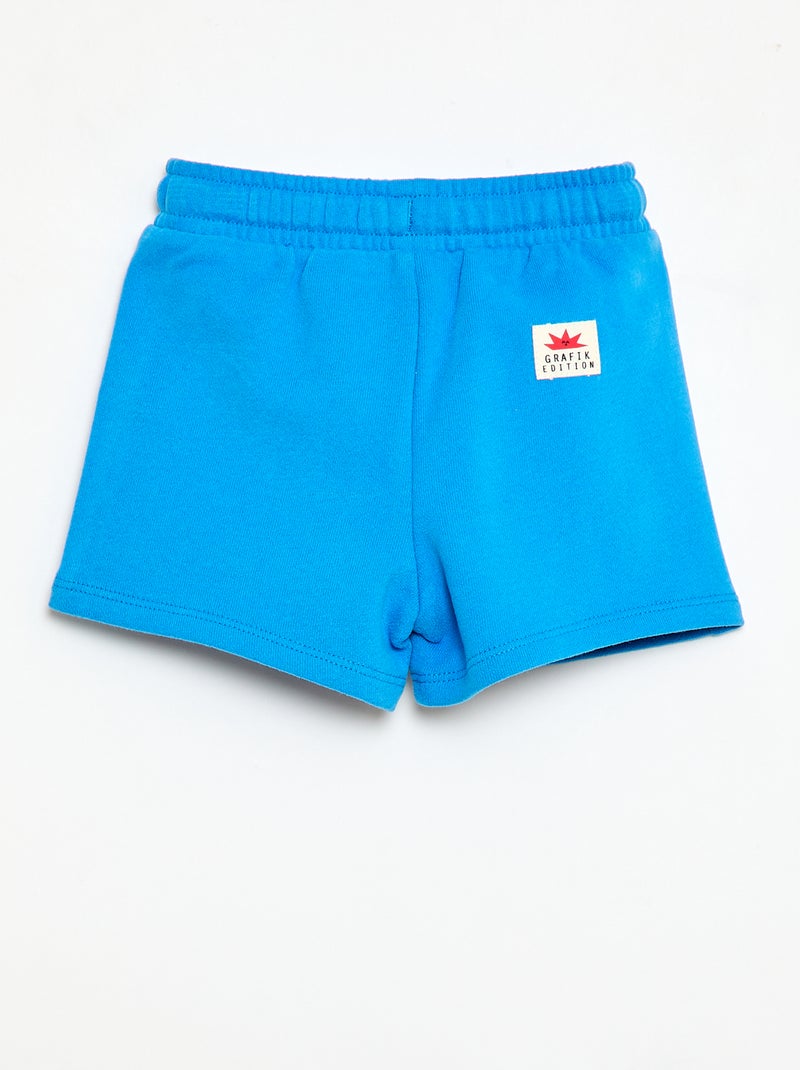 Short em moletom com padrão Azul - Kiabi