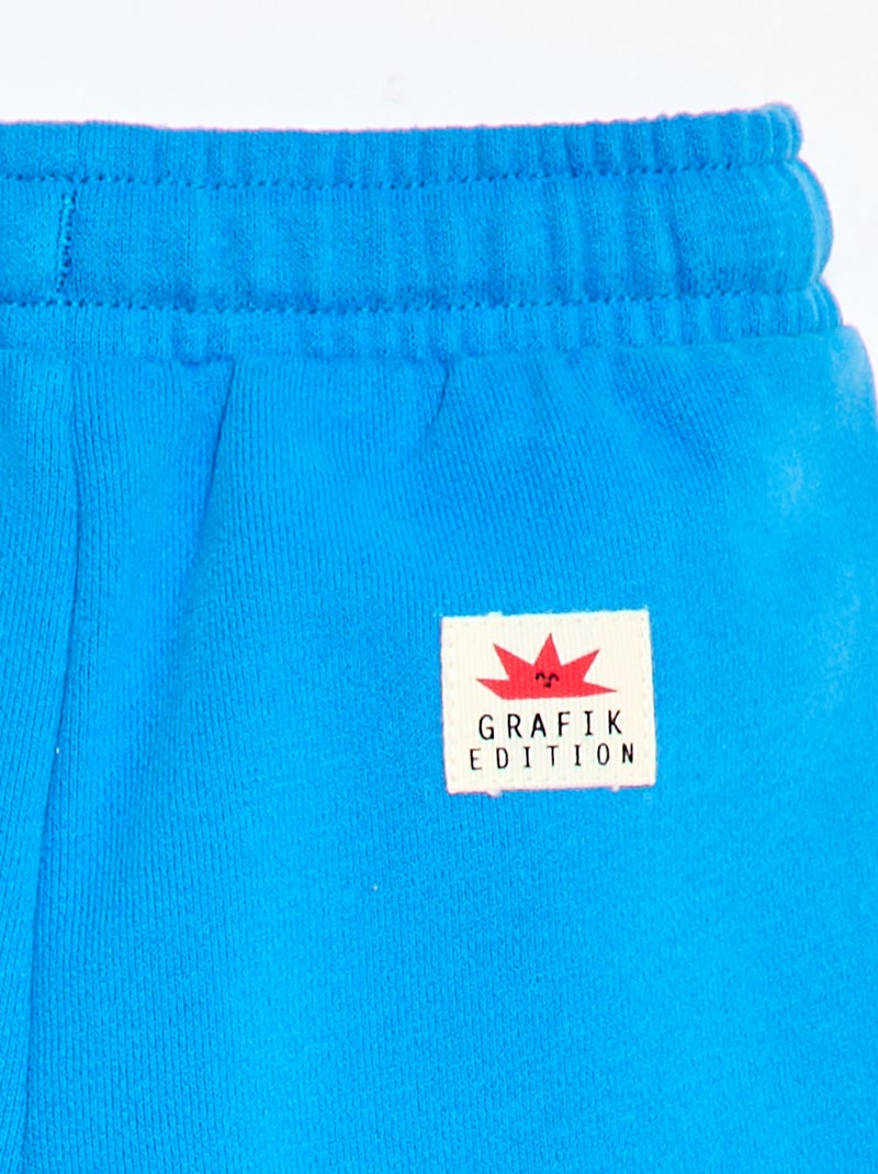Short em moletom com padrão Azul - Kiabi