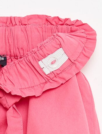 Short em popeline com cinto para amarrar