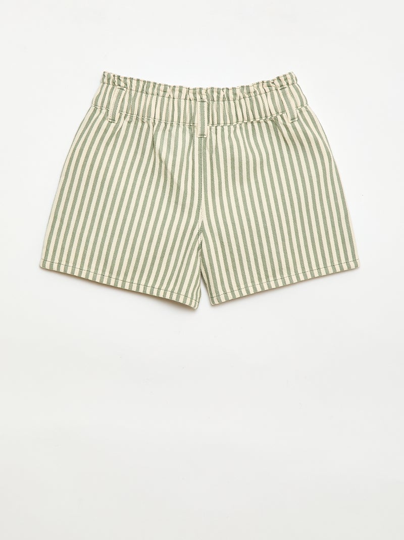 Short estampado integral em algodão Caqui - Kiabi